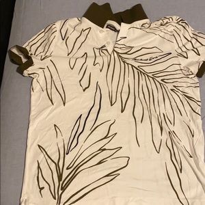 Brown and White Polo